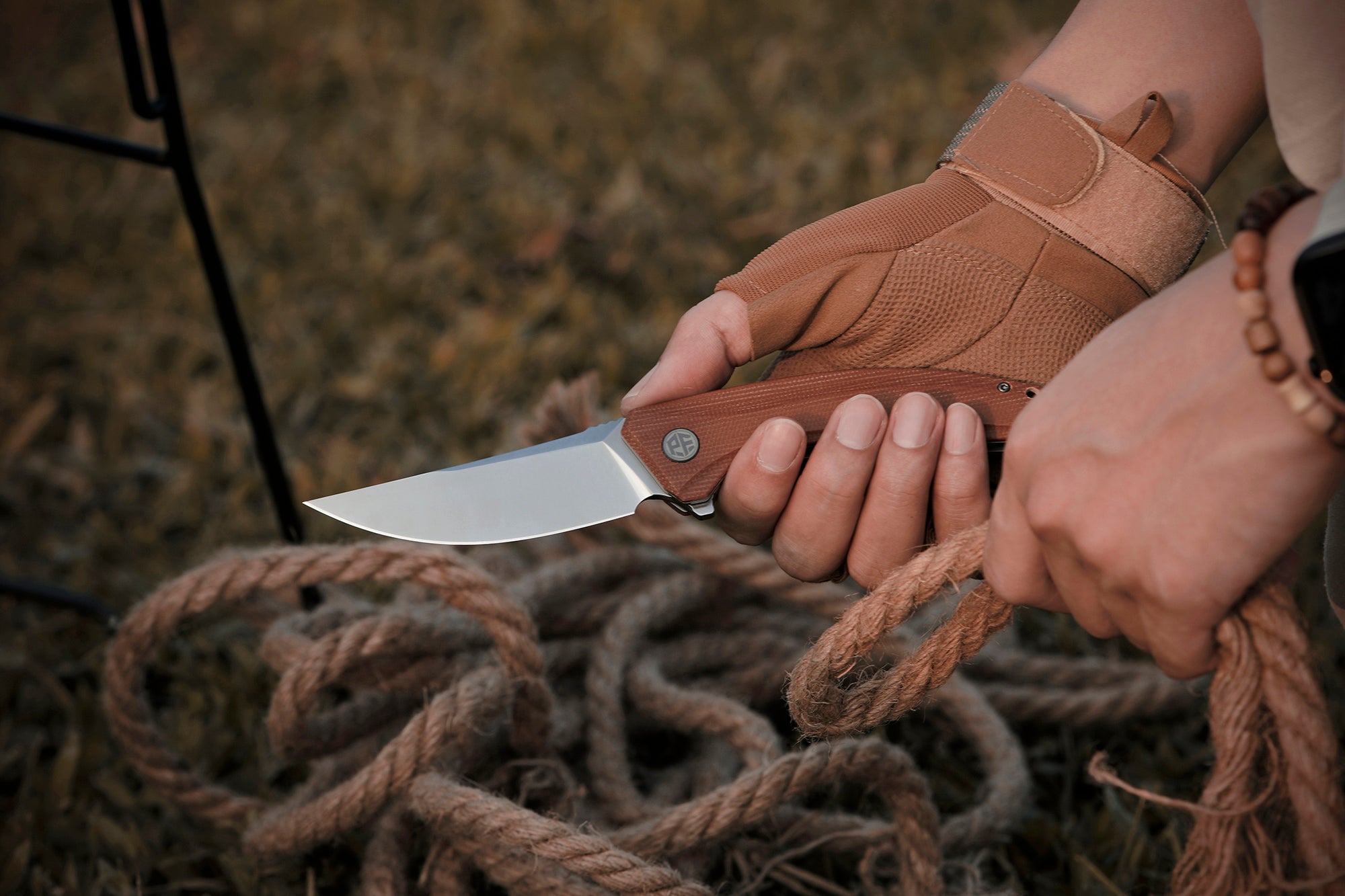 Petrified Fish PFP05 Deepsea ,3.66” K110 Blade,Carbon fiber/Micarta/Carbon fiber&G10 Handle Flipper Liner lock Folding knife