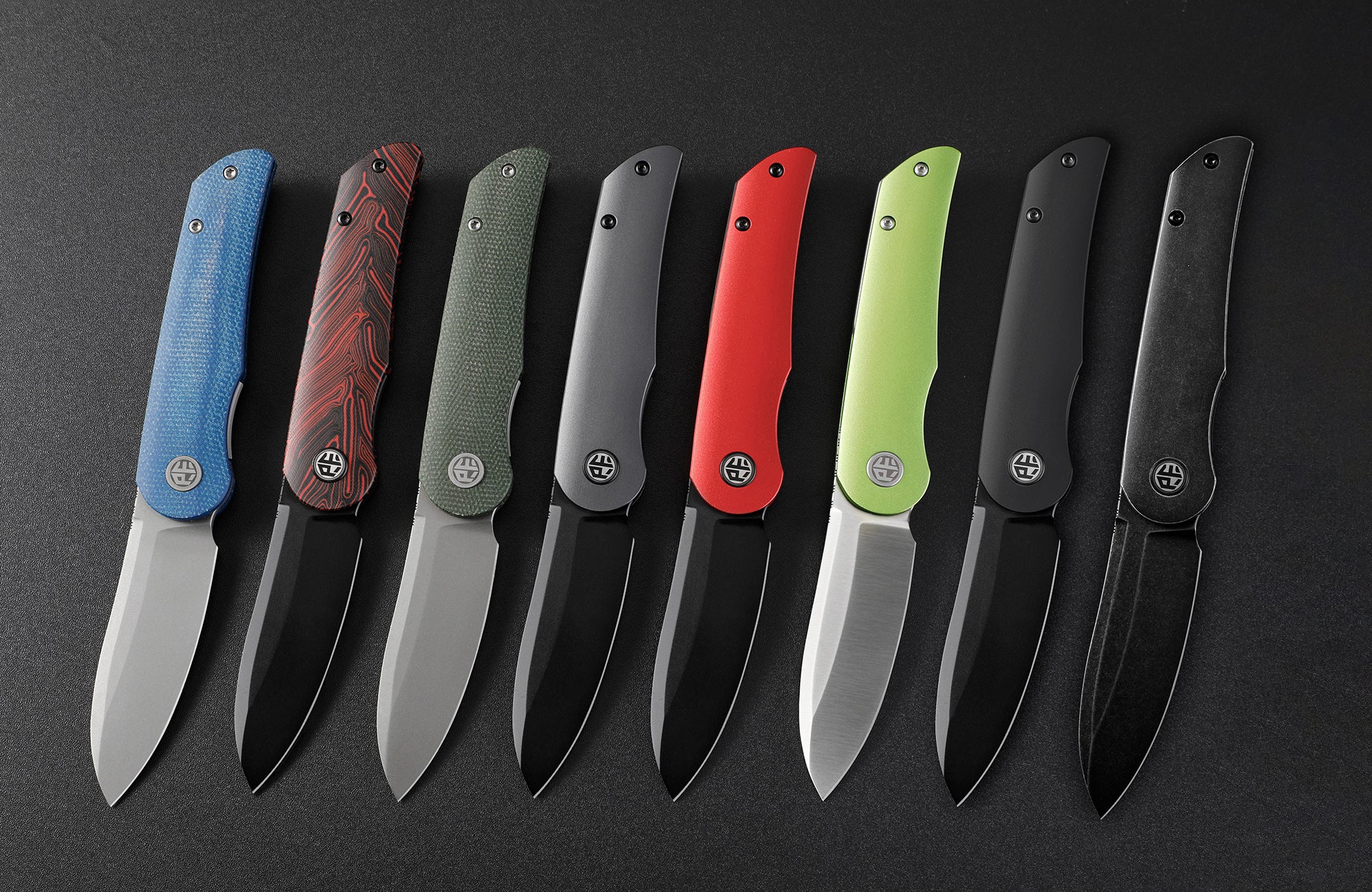 Petrified Fish PFE16 Elcamino , 3.15" N690 Steel Blade, Micarta/Gmascus/Aluminum Handle, Front Flipper Liner lockFolding knife