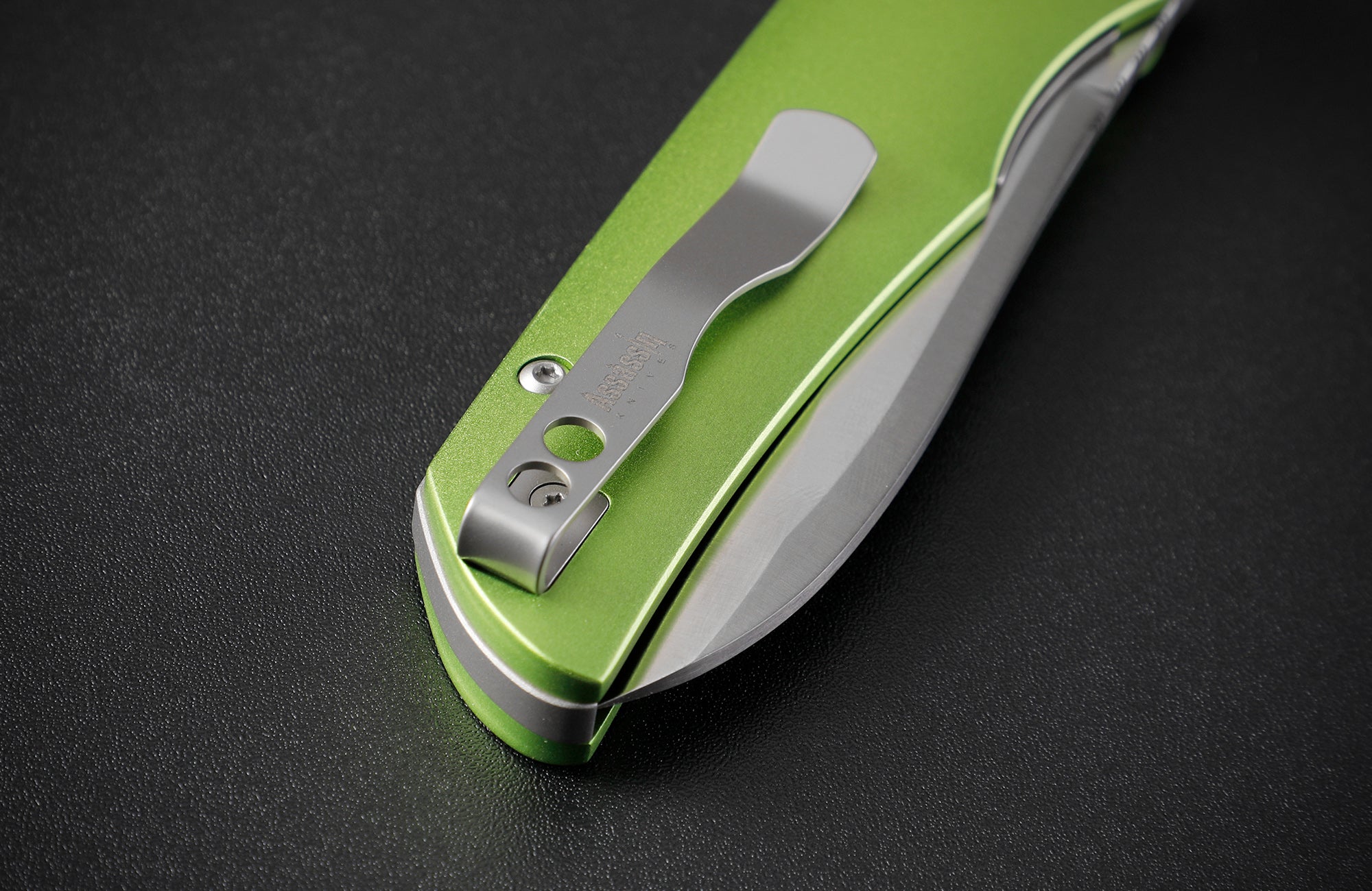 Petrified Fish PFE16 Elcamino , 3.15" N690 Steel Blade, Micarta/Gmascus/Aluminum Handle, Front Flipper Liner lockFolding knife