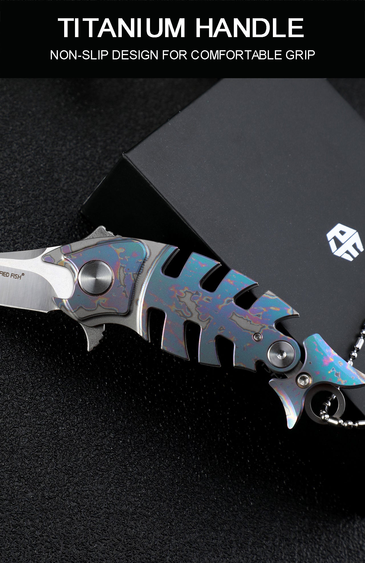 PF900 Titanium Pendant M390 Pocket knives – Petrified Fish