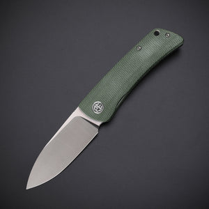 Petrified Fish PFE05 Flavorist ,3.15" K110 Satin Blade, 94g Micarta Handle Front Flipper Liner lock Folding knife