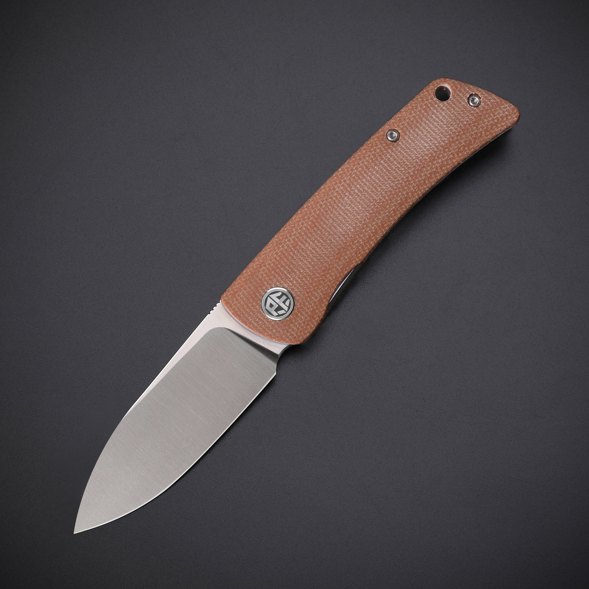 Petrified Fish PFE05 Flavorist ,3.15" K110 Satin Blade, 94g Micarta Handle Front Flipper Liner lock Folding knife