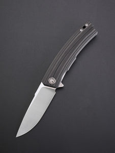 Petrified Fish PFP02 Magazine,3.66“ D2 Satin Blade，G10/Micarta/Carbon Fiber 145g folding Kinfe