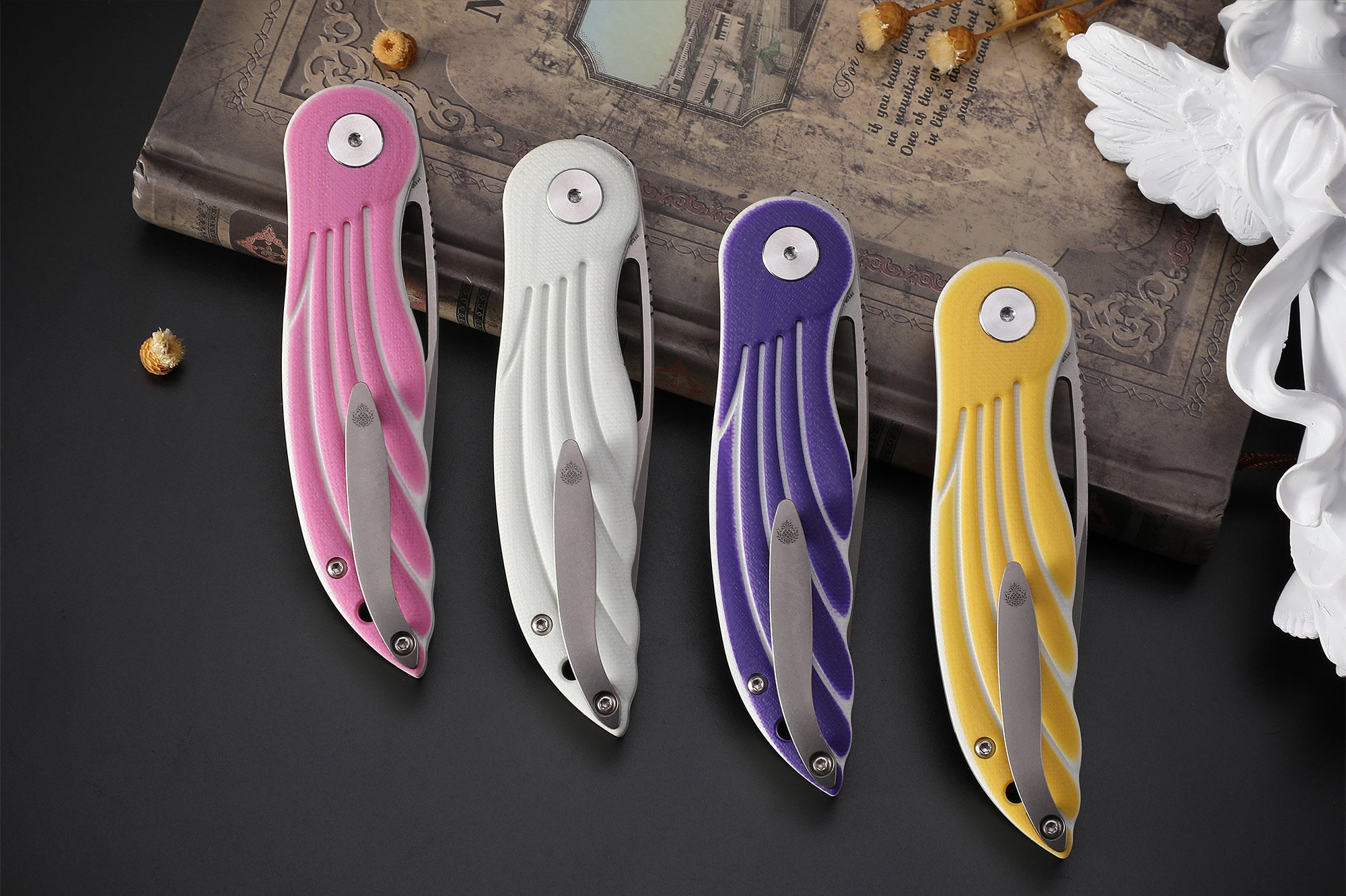 Petrified Fish PFE06 Nightingale ,3.07" 14C28N Blade,87g G10 Handle Front Flipper Liner lock Folding knife