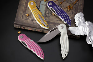 Petrified Fish PFE06 Nightingale ,3.07" 14C28N Blade,87g G10 Handle Front Flipper Liner lock Folding knife