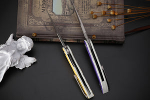 Petrified Fish PFE06 Nightingale ,3.07" 14C28N Blade,87g G10 Handle Front Flipper Liner lock Folding knife