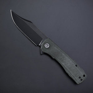 Petrified Fish PFP03 Victor ,3.58" K110 Satin Blade,140g Micarta Handle Flipper Liner lock Folding knife