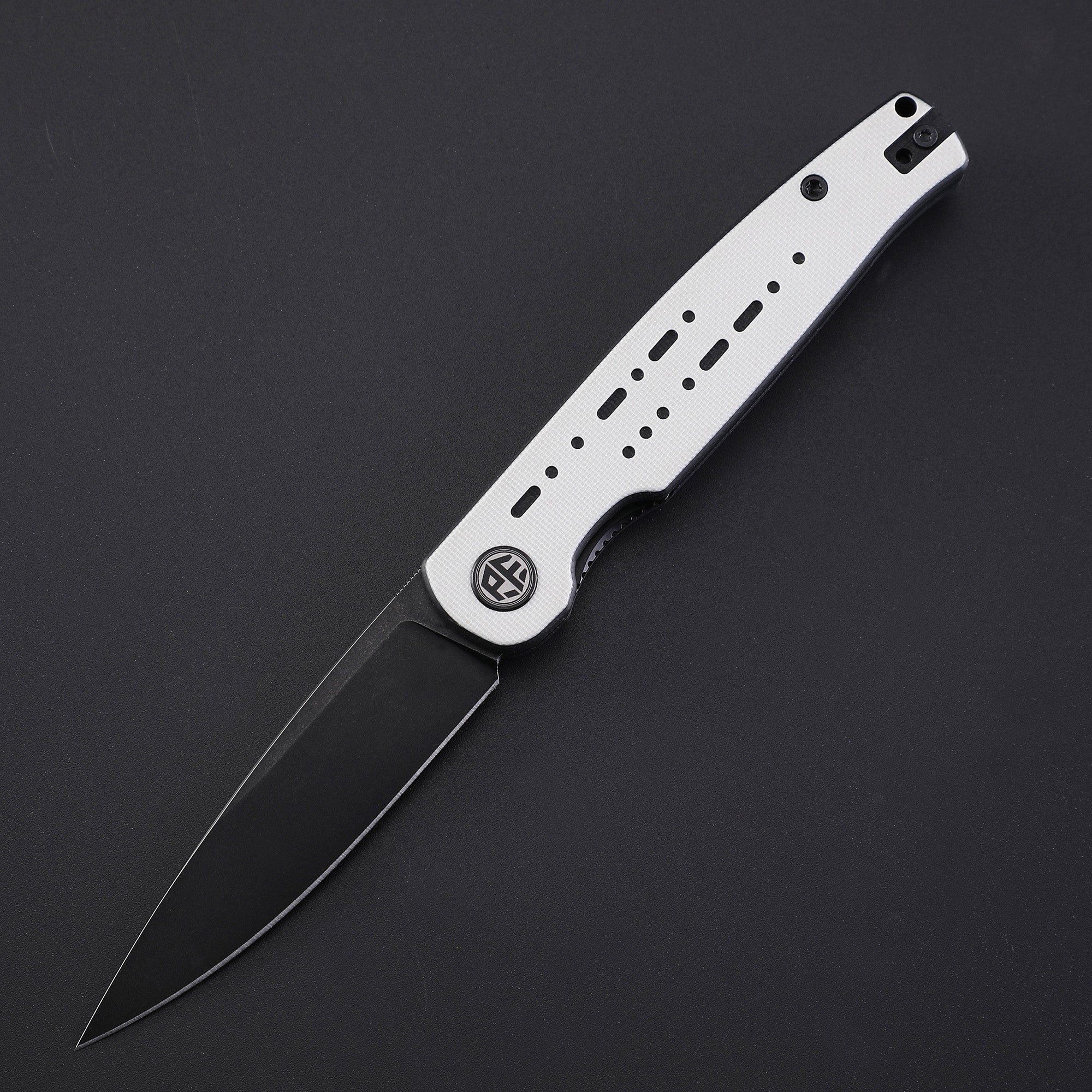 Petrified Fish PFE07 Morse ,3.31" 154CM Satin Blade, 85g G10 Handle Front Flipper Liner lock  Folding knife