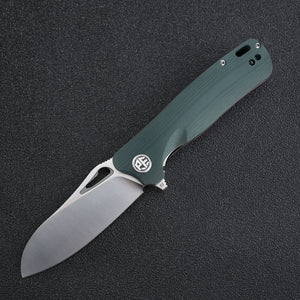 Petrified Fish PF868 Bunta ,3.35" D2 Satin Blade,131g G10 Handle Flipper Folding knife