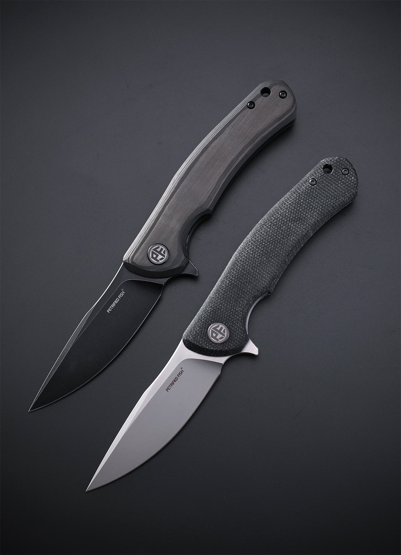 Petrified Fish PF949 Warrior Flipper Knife Carbon Fiber With G10 Handle (90mm K110)