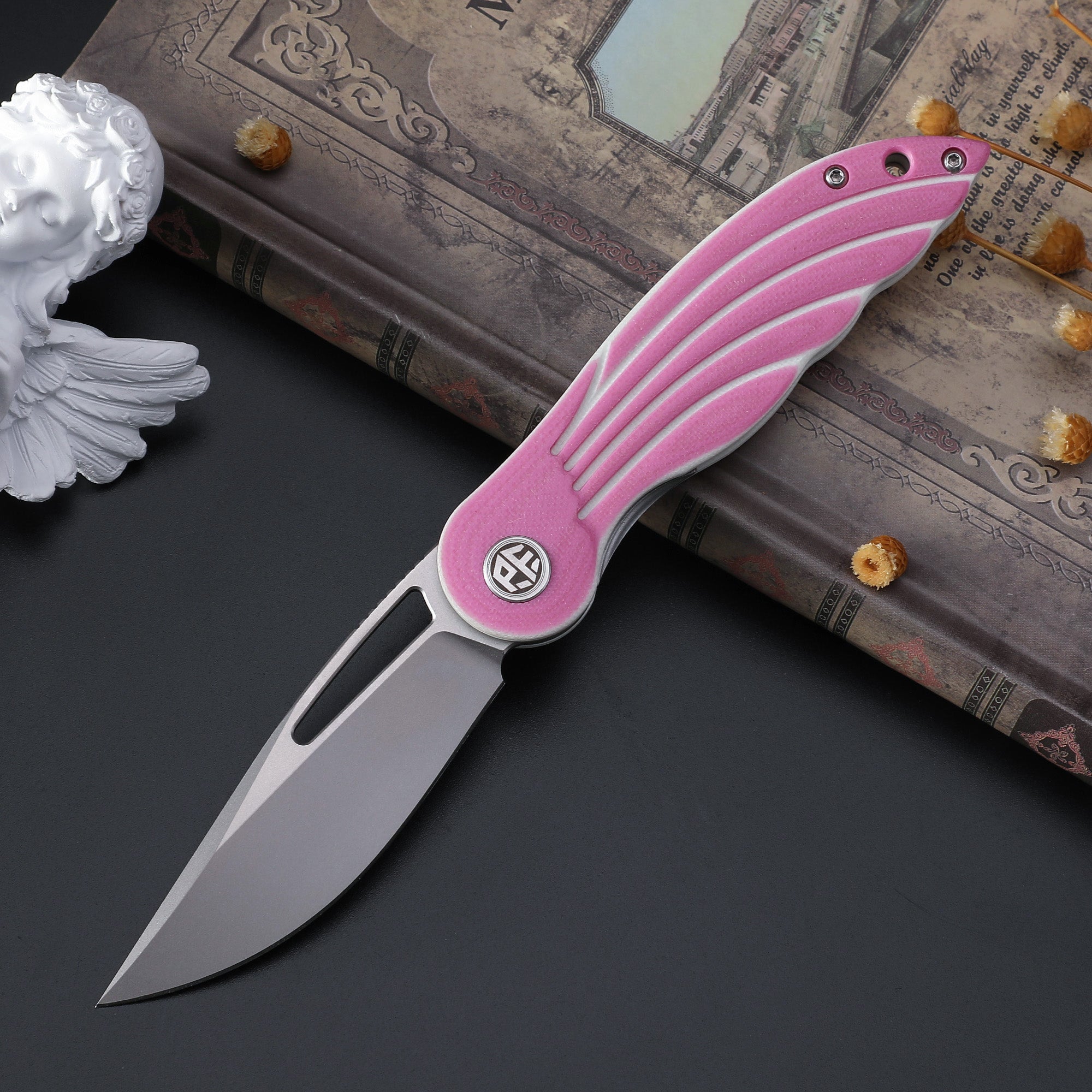 Petrified Fish PFE06 Nightingale ,3.07" 14C28N Blade,87g G10 Handle Front Flipper Liner lock Folding knife