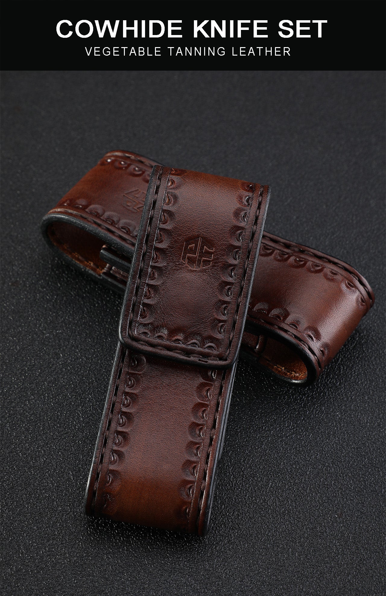 Petrified Fish Knife Leather sheath