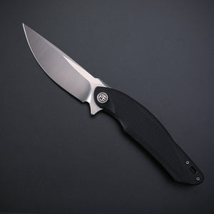 Petrified Fish PF878 Wing ,3.62" D2 Satin Blade,5.01 oz G10 Handle Flipper Liner lock Folding knife