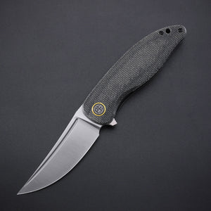 Petrified Fish PFP06 Simum ,3.50” K110 Blade, Micarta Handle Flipper Liner lock Folding knife