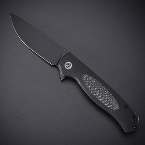 Petrified Fish PFB03 Stamp ,3.58" D2 Satin Blade, 136g G10 Handle Flipper Liner lock Folding knife