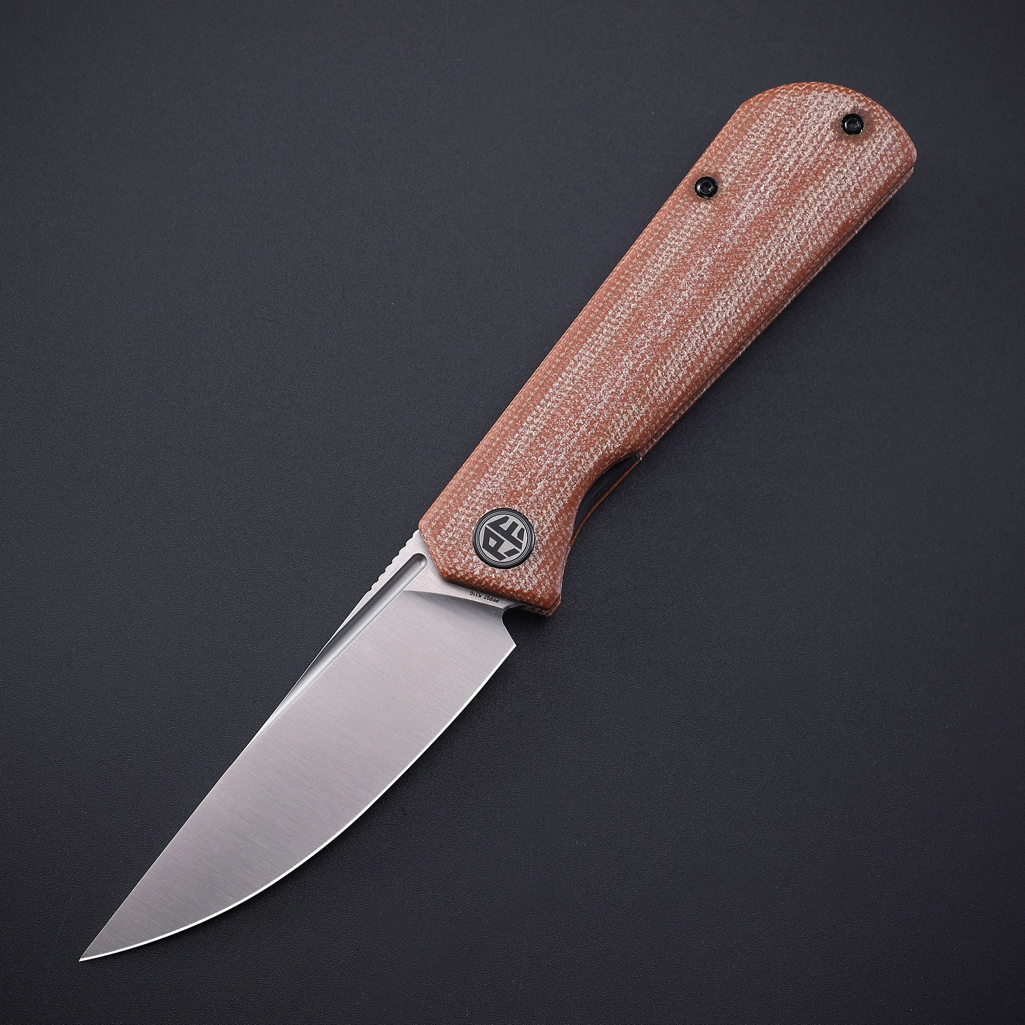 Petrified Fish PFP07 Viking  ,3.62" K110 Satin Blade, 123g G10 Handle Front Flipper Liner lock Folding knife