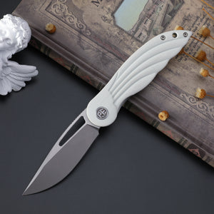 Petrified Fish PFE06 Nightingale ,3.07" 14C28N Blade,87g G10 Handle Front Flipper Liner lock Folding knife