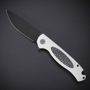 Petrified Fish PFB03 Stamp ,3.58" D2 Satin Blade, 136g G10 Handle Flipper Liner lock Folding knife