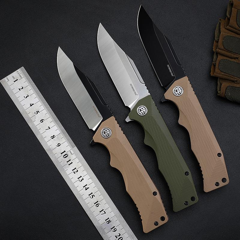 PF959 Petrified fish G10 handle D2 steel hunting knife outdoor survival EDC pocket tool hiking camping diving folding knives
