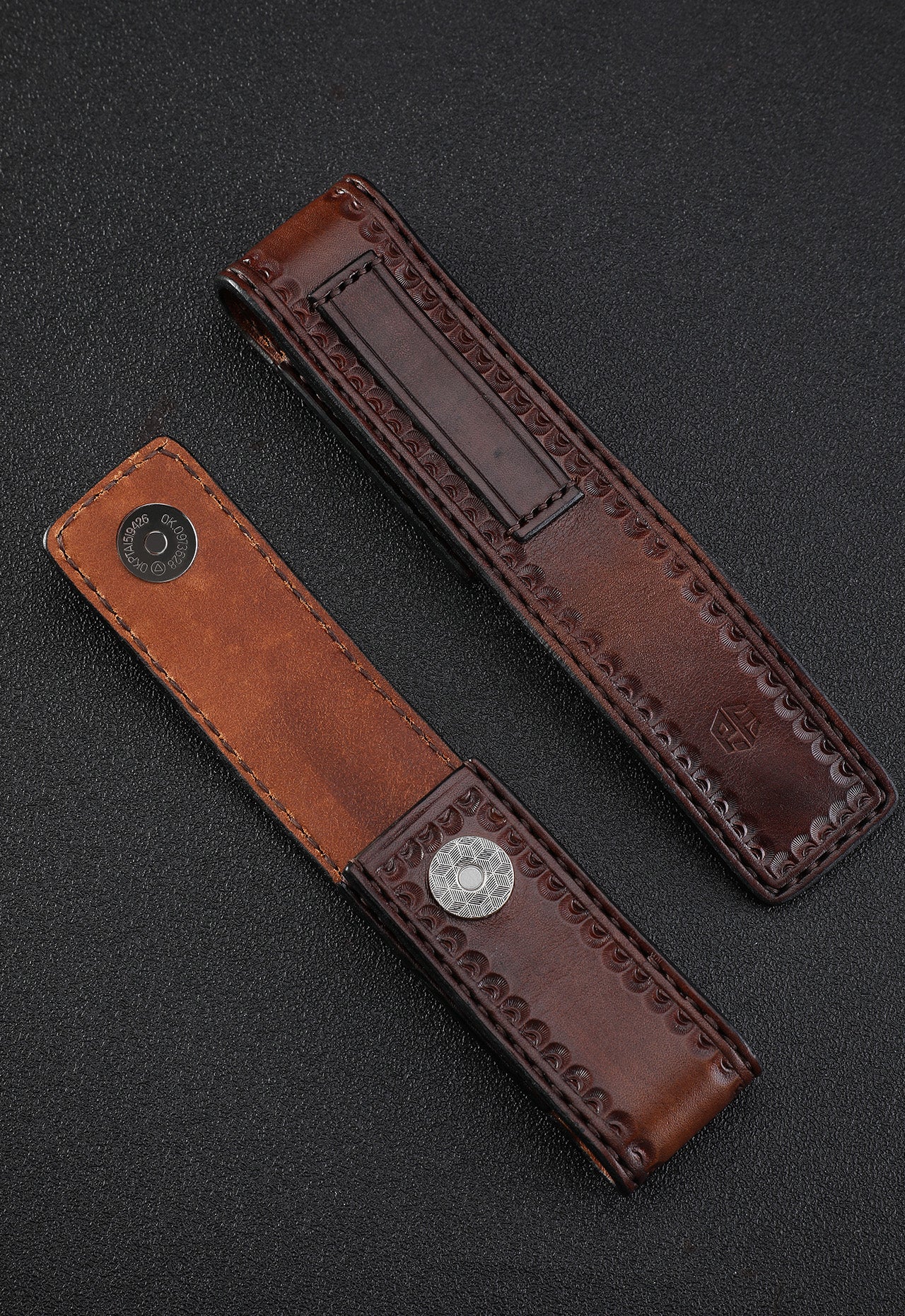 Petrified Fish Knife Leather sheath