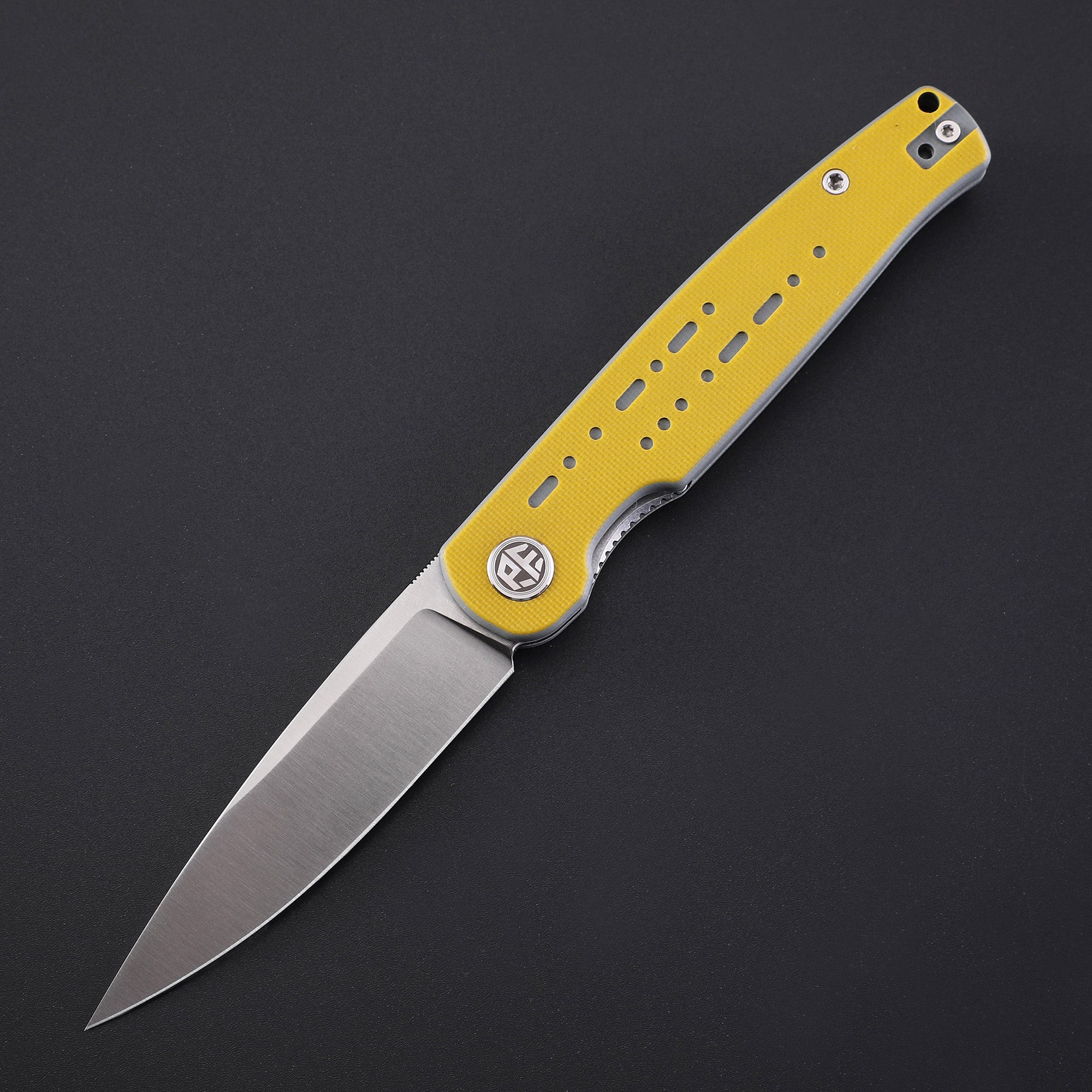 Petrified Fish PFE07 Morse ,3.31" 154CM Satin Blade, 85g G10 Handle Front Flipper Liner lock  Folding knife