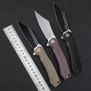 Petrified Fish PF939 Folding Knife D2 Steel G10 Handle Hunting Knife Outdoor Camping Survive EDC Knives