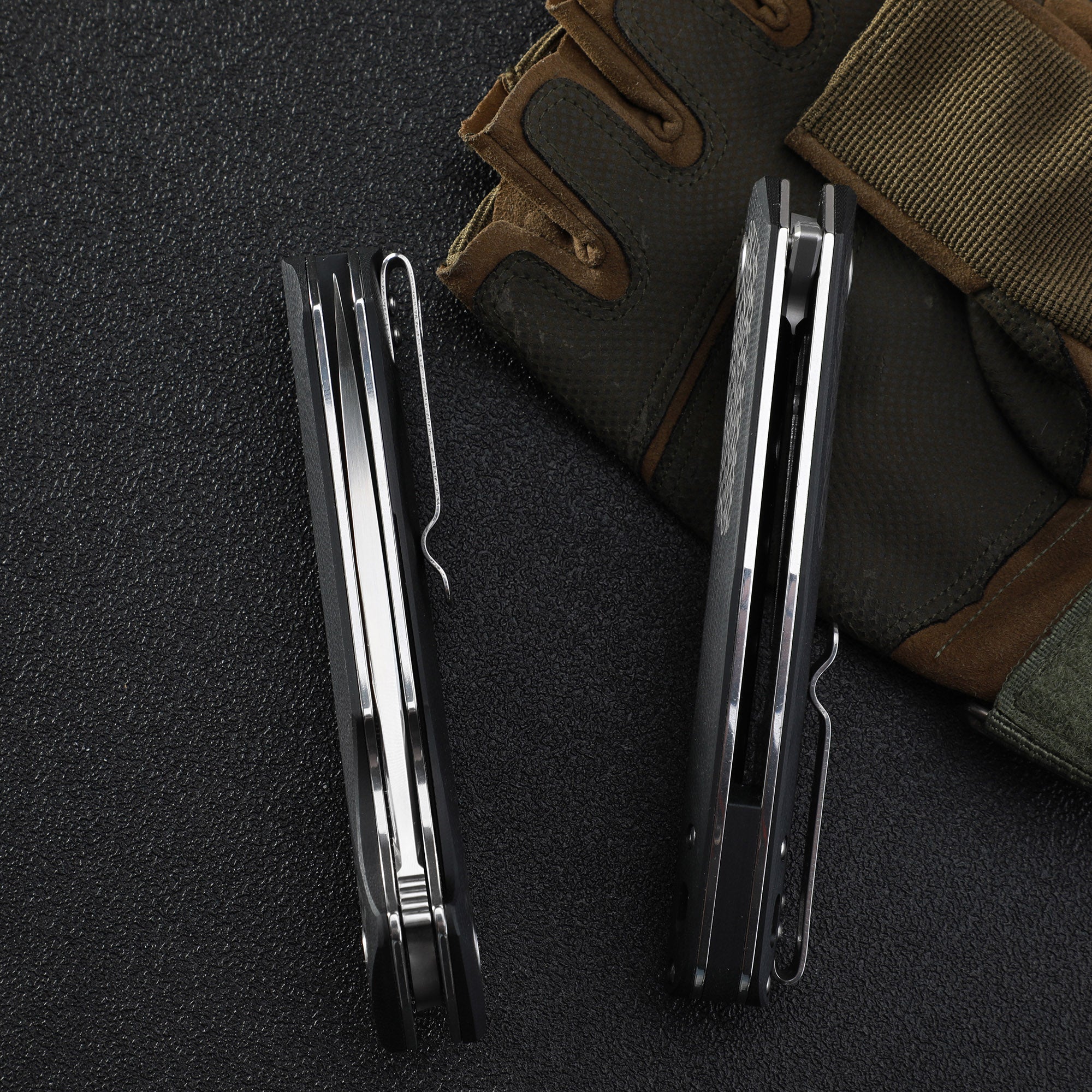 Petrified Fish PF838 Pub,3.74"D2 Steel Blade,Carbon Fiber&G10 Handle, Flipper Liner lock Folding knife