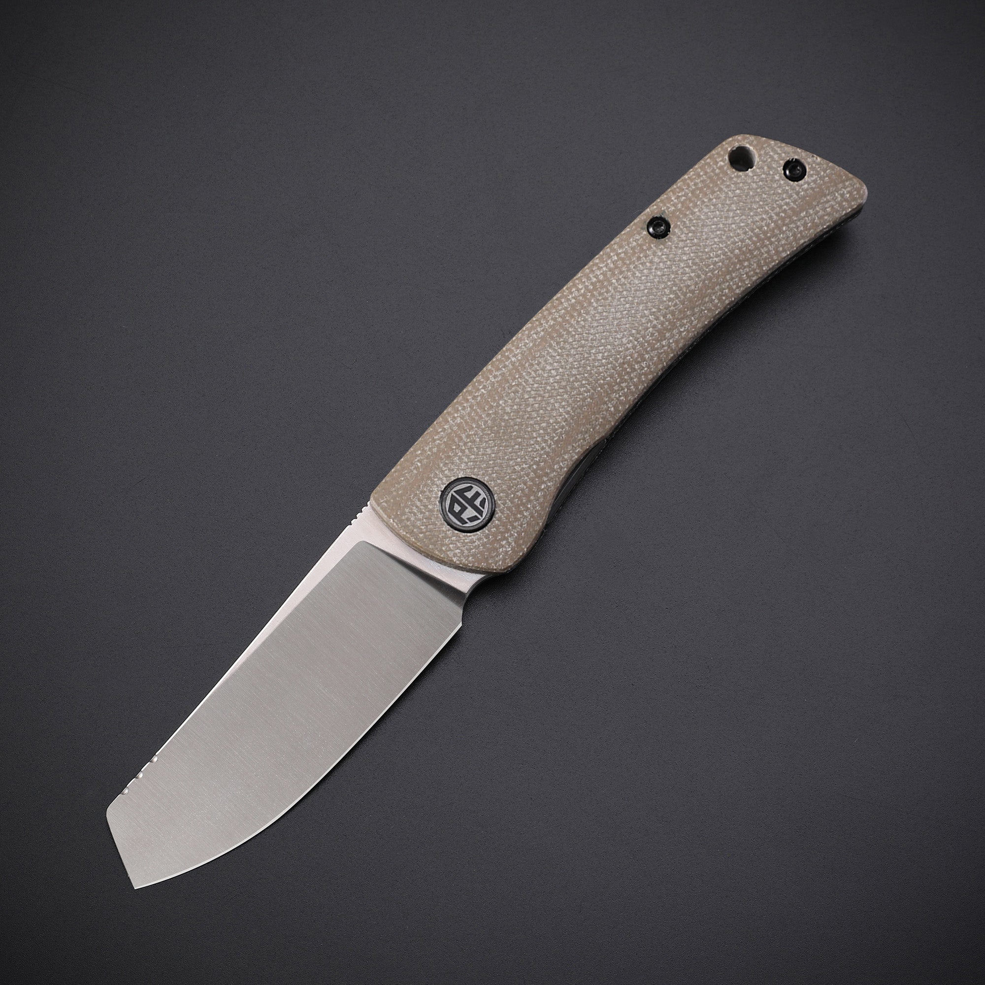 Petrified Fish PFE05 Flavorist ,3.15" K110 Satin Blade, 94g Micarta Handle Front Flipper Liner lock Folding knife