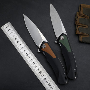 PF838 Petrified fish D2 steel folding knife outdoor tactical pocket knives G10 handle camping hunting Cutter EDC tool