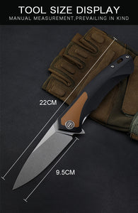 PF838 Petrified fish D2 steel folding knife outdoor tactical pocket knives G10 handle camping hunting Cutter EDC tool