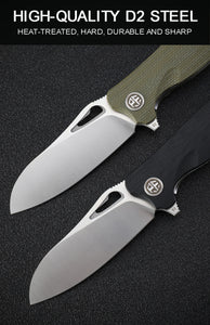 Petrified fish PF838C D2 steel flipper folding knives G10+Carbon