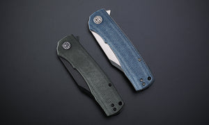 Petrified Fish PFP03 Victor ,3.58" K110 Satin Blade,140g Micarta Handle Flipper Liner lock Folding knife