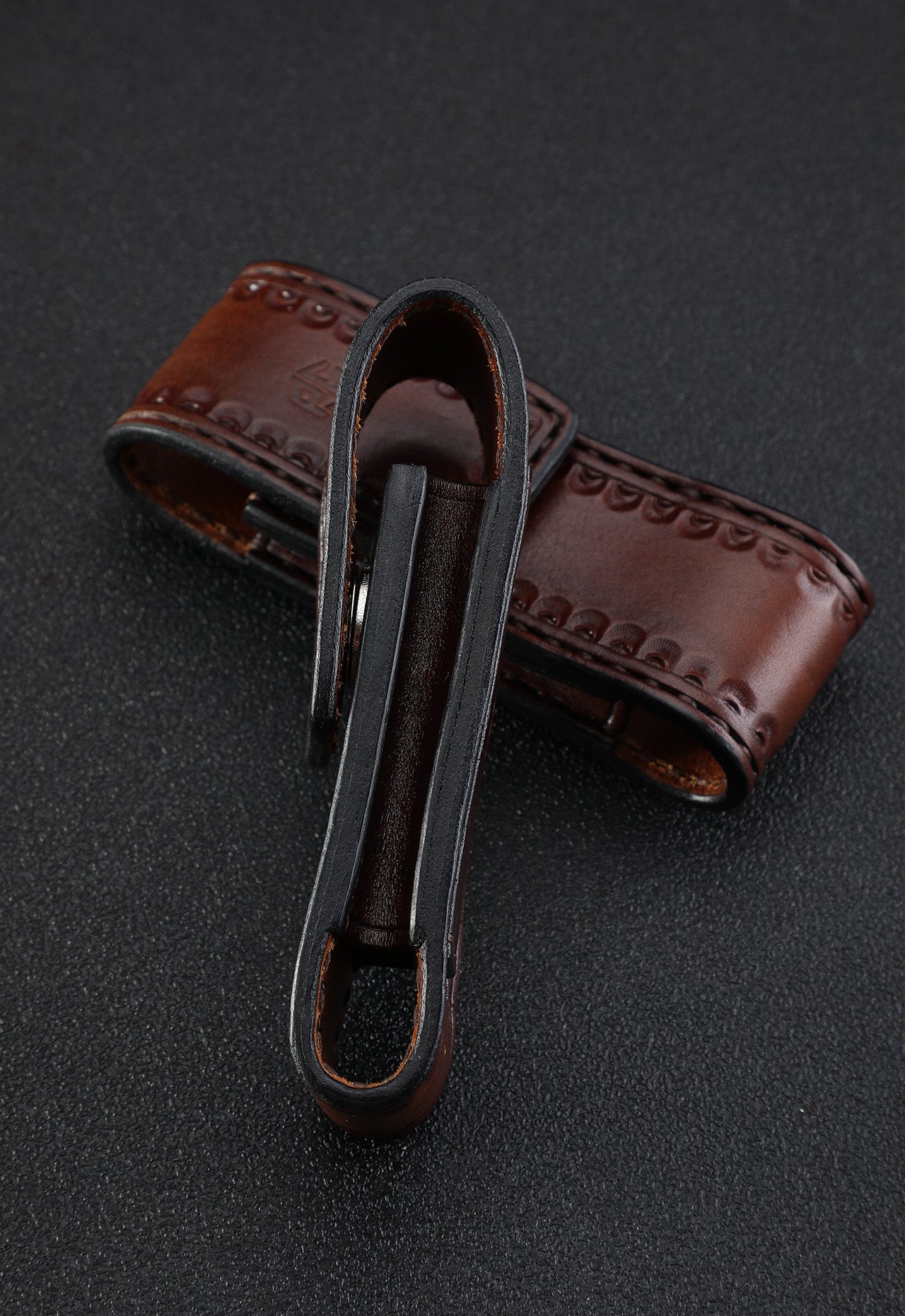 Petrified Fish Knife Leather sheath
