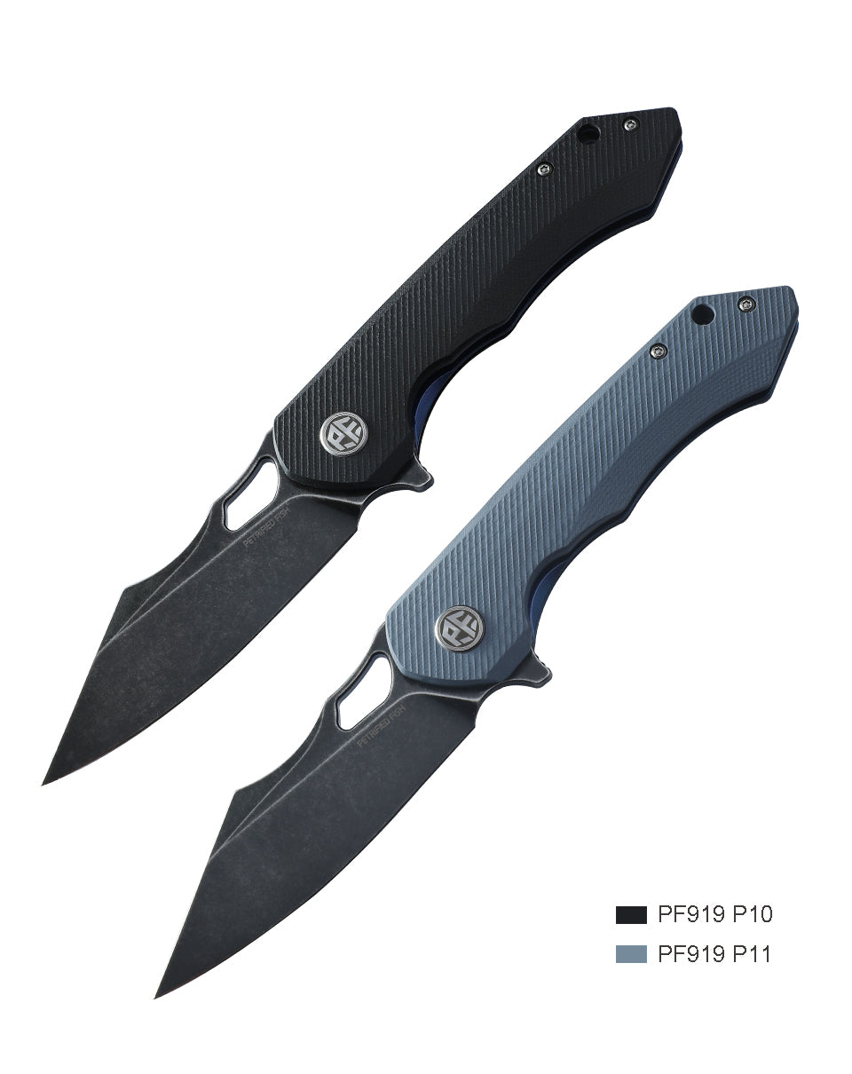 Petrified fish original PF919 Fancy folding knife D2 steel blade G10 handle hunting knife outdoor camping self-defense EDC tool knive