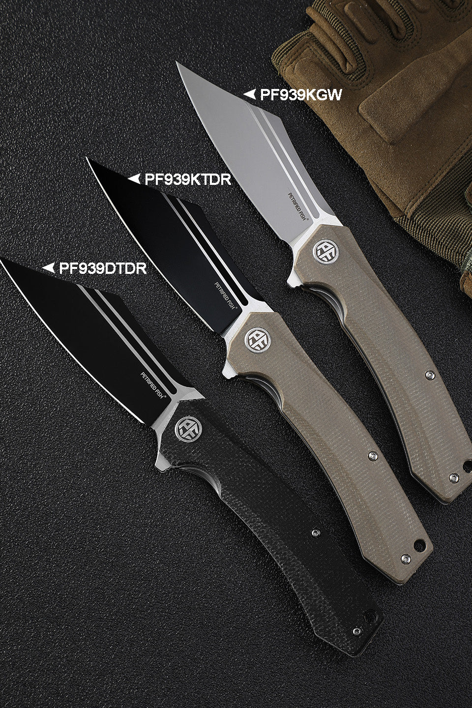 Petrified Fish PF939 Folding Knife D2 Steel G10 Handle Hunting Knife Outdoor Camping Survive EDC Knives