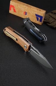 Petrified fish PF969 K110 steel blade ceramic ball bearing folding knives G10 handle titanium alloy clip outdoor hunting knife