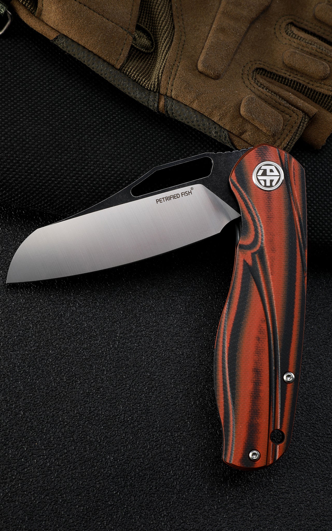 Petrified fish PF979 Raptor original D2 steel folding knife flipper G10 handle camping knives outdoor survival hunting EDC pocket tools