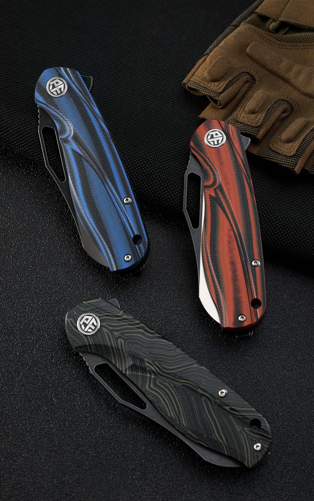 Petrified fish PF979 Raptor original D2 steel folding knife flipper G10 handle camping knives outdoor survival hunting EDC pocket tools