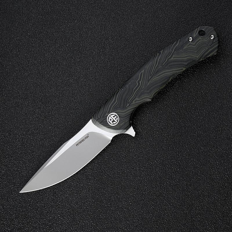 Petrified Fish PF949 Warrior Flipper Knife Carbon Fiber With G10 Handle (90mm K110)