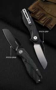 Petrified fish PF979 Raptor original D2 steel folding knife flipper G10 handle camping knives outdoor survival hunting EDC pocket tools