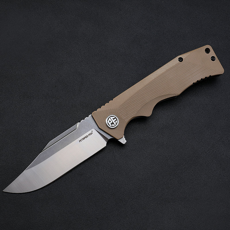 PF959 Petrified fish G10 handle D2 steel hunting knife outdoor survival EDC pocket tool hiking camping diving folding knives