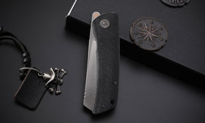 Petrified Fish PFE05 Flavorist ,3.15" K110 Satin Blade, 94g Micarta Handle Front Flipper Liner lock Folding knife