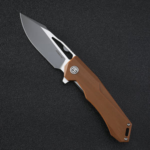 Petrified fish PF969 K110 steel blade ceramic ball bearing folding knives G10 handle titanium alloy clip outdoor hunting knife