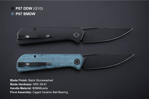 Petrified Fish PFP07 Viking  ,3.62" K110 Satin Blade, 123g G10 Handle Front Flipper Liner lock Folding knife