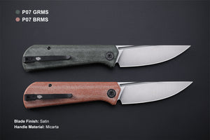 Petrified Fish PFP07 Viking  ,3.62" K110 Satin Blade, 123g G10 Handle Front Flipper Liner lock Folding knife