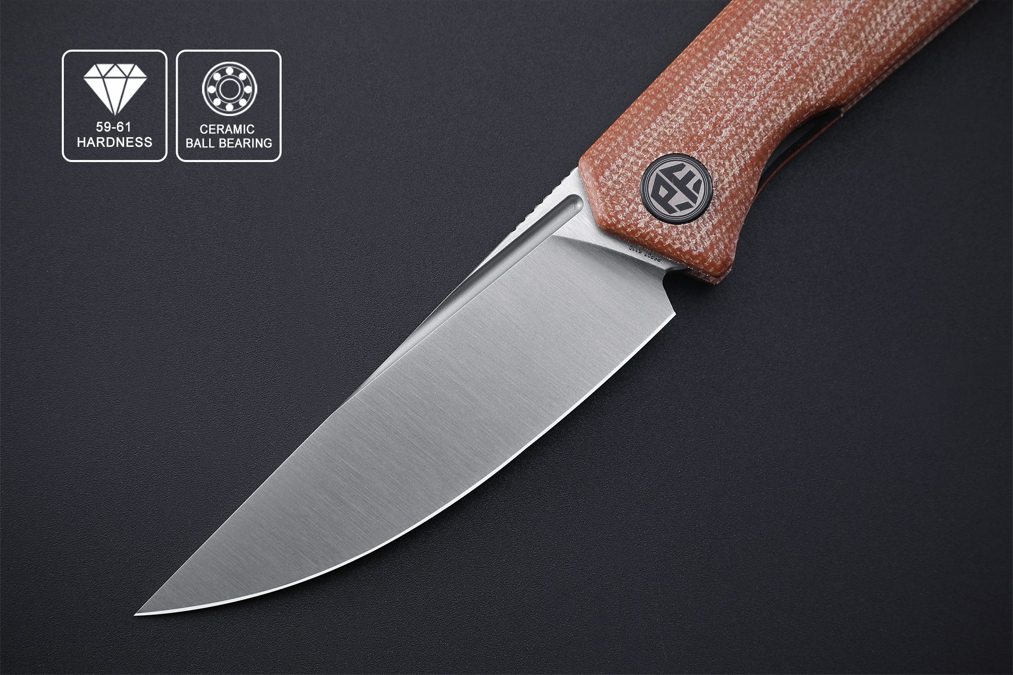 Petrified Fish PFP07 Viking  ,3.62" K110 Satin Blade, 123g G10 Handle Front Flipper Liner lock Folding knife
