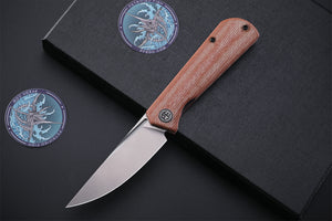Petrified Fish PFP07 Viking  ,3.62" K110 Satin Blade, 123g G10 Handle Front Flipper Liner lock Folding knife